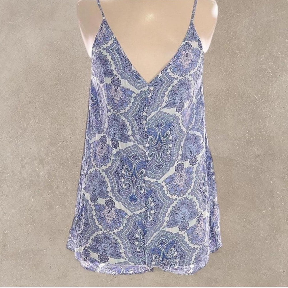 Victoria's Secret Blue and White Paisley Romper